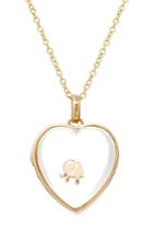Loquet Loquet 14kt Heart Locket With 18kt Gold Charm - Multicolor