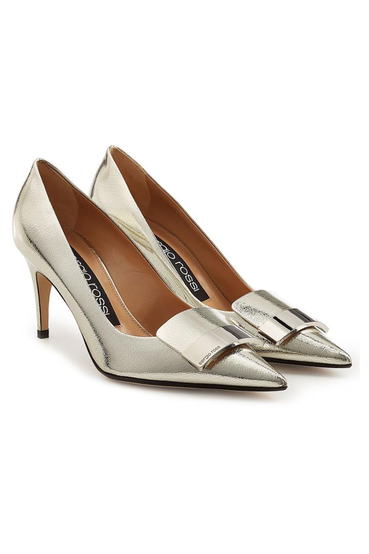 Sergio Rossi Sergio Rossi Metallic Leather Pumps