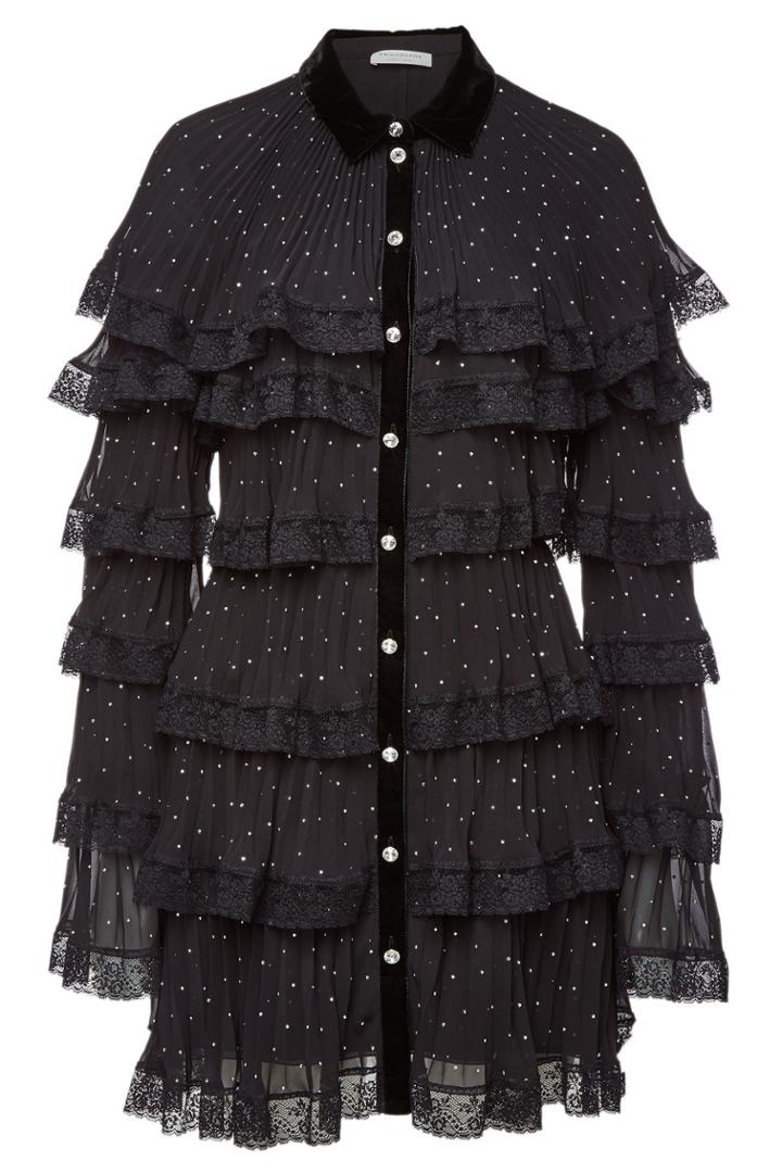 Philosophy Di Lorenzo Serafini Philosophy Di Lorenzo Serafini Pleated Mini Dress With Lace