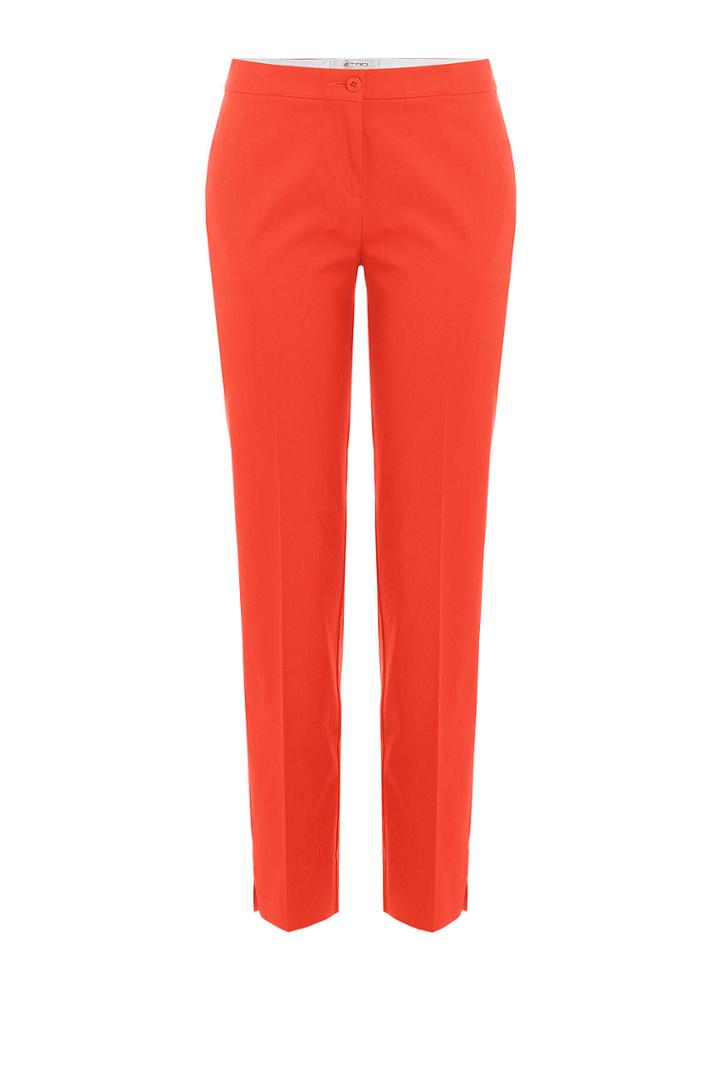 Etro Etro Cropped Cotton Pants - Orange