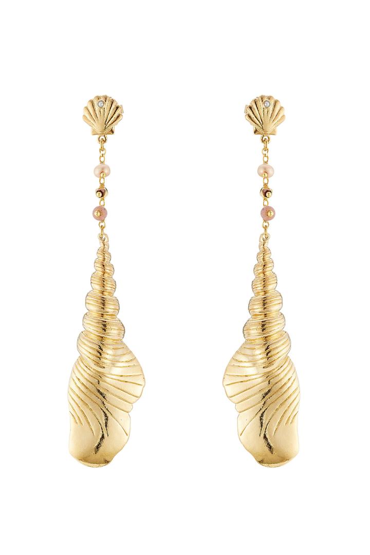 Gas Bijoux Gas Bijoux 24kt Gold-plated Shell Earrings