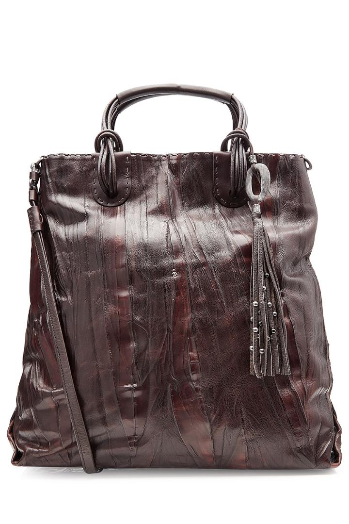 Henry Beguelin Henry Beguelin Leather Tote With Embellished Tassel