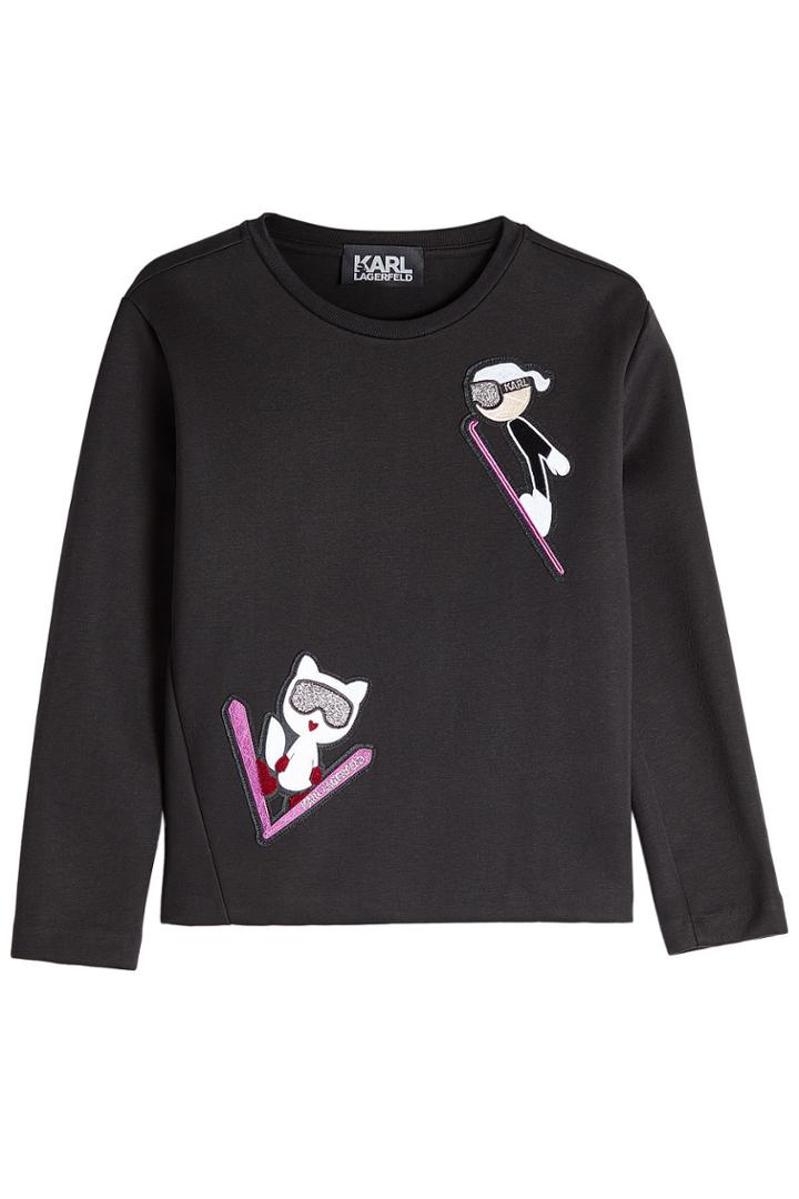 Karl Lagerfeld Karl Lagerfeld Sweatshirt With Patches - Black