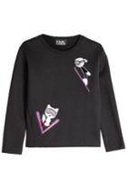 Karl Lagerfeld Karl Lagerfeld Sweatshirt With Patches - Black