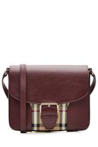 Burberry Shoes & Accessories Burberry Shoes & Accessories Leather Shoulder Bag With Check Print - Multicolor
