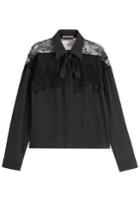 Rochas Rochas Silk Blouse With Lace - Black