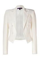 Ralph Lauren Collection Ralph Lauren Collection Ivory Satin Back Crepe Jacket