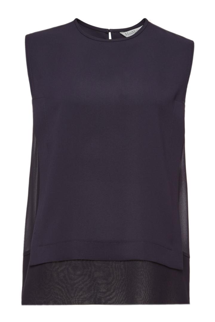 Max Mara Max Mara Sibari Sleeveless Top With Chiffon