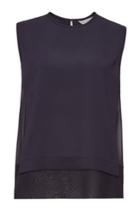 Max Mara Max Mara Sibari Sleeveless Top With Chiffon