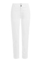 Seven For All Mankind Seven For All Mankind Cotton Sateen Cropped Chinos - White