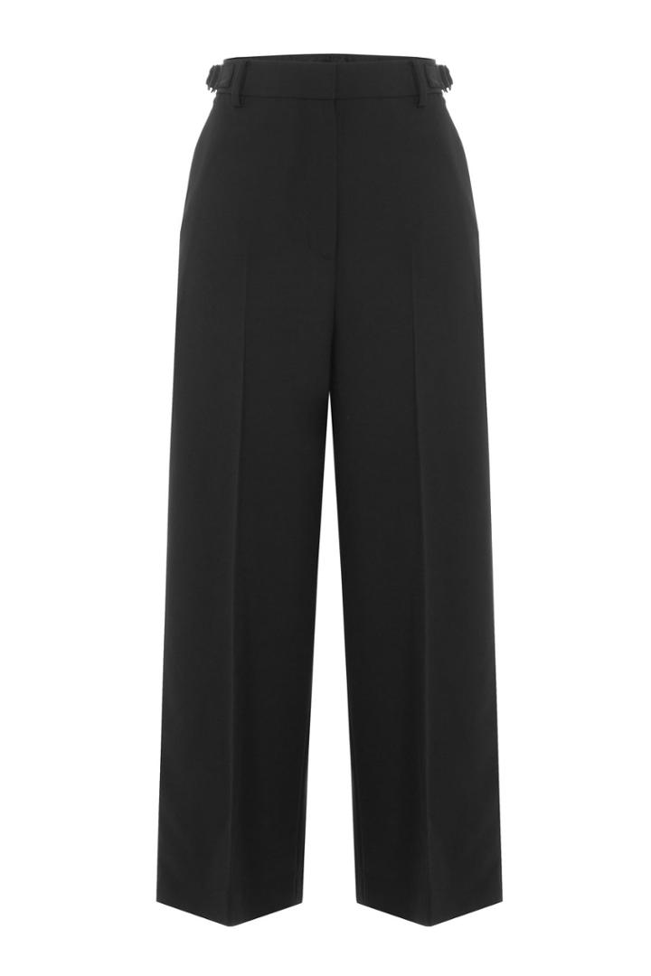 Alexander Wang Alexander Wang Wide Leg Cropped Wool Pants - Black