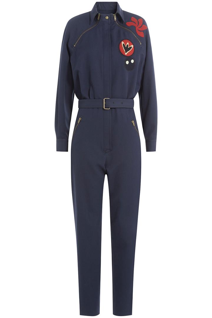 Maison Margiela Maison Margiela Jumpsuit With Patchwork Appliqué - Blue