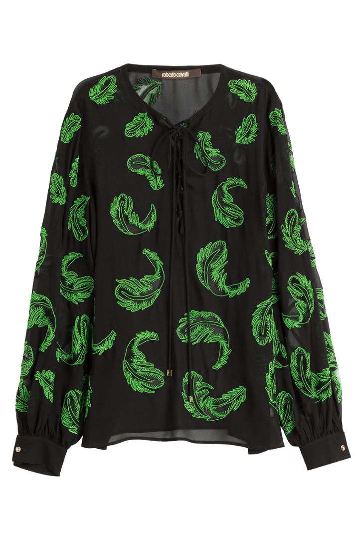 Roberto Cavalli Roberto Cavalli Embroidered Silk Tunic - Multicolored