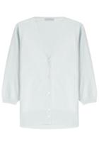 Malo Malo Cashmere Cropped Sleeve Cardigan - White