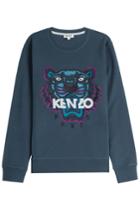 Kenzo Kenzo Embroidered Cotton Sweatshirt - Blue