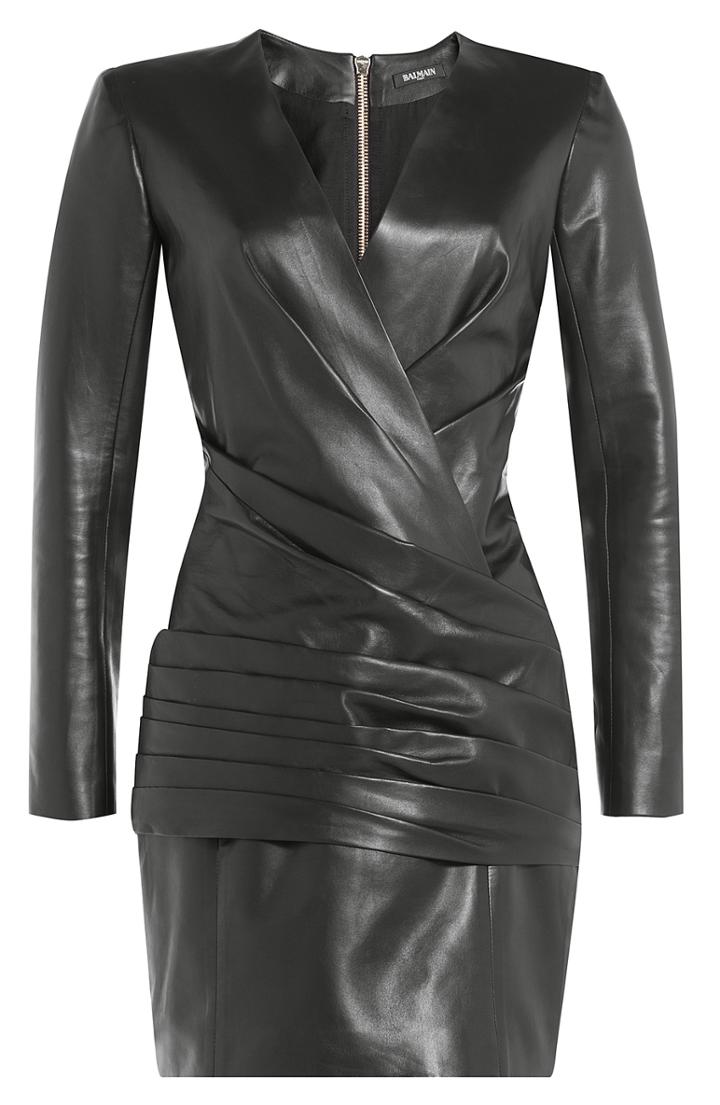 Balmain Leather Mini Dress