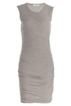 James Perse James Perse Draped Cotton Jersey Dress - Grey