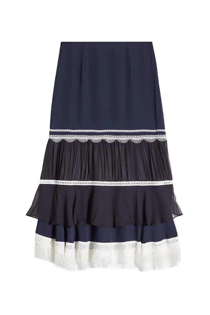 Jonathan Simkhai Jonathan Simkhai Silk Skirt With Fringing