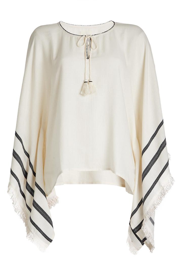 Velvet Velvet Embroidered Poncho Blouse
