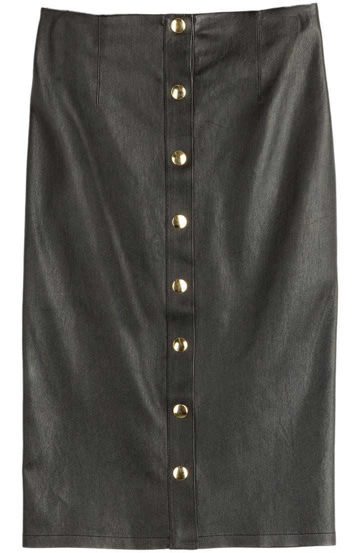 Fausto Puglisi Leather Pencil Skirt
