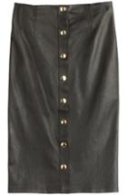 Fausto Puglisi Leather Pencil Skirt