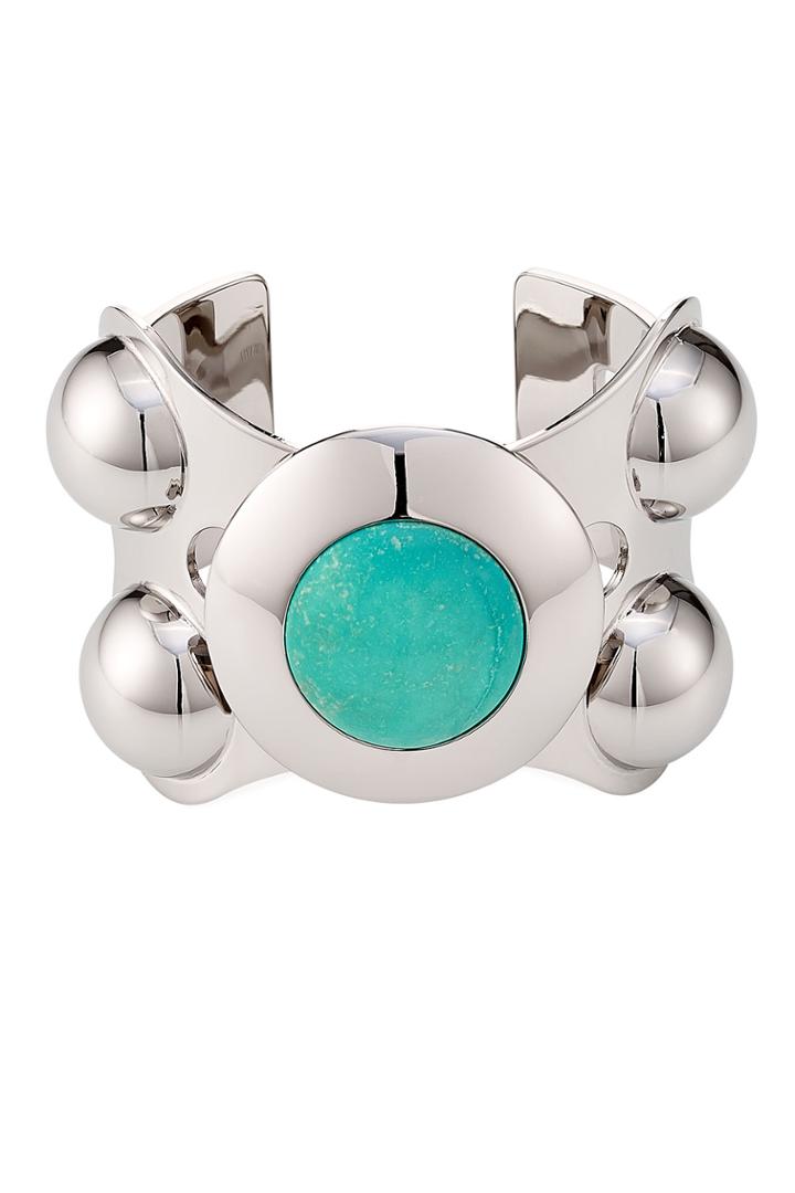 Emilio Pucci Emilio Pucci Cuff Bracelet With Turquoise - Silver