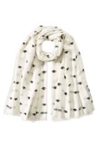 Kenzo Kenzo All Over Eyes Scarf With Silk - White