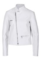 Jil Sander Jil Sander Leather Ronnie Moto Jacket - White