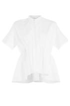 Victoria, Victoria Beckham Victoria, Victoria Beckham Gathered Cotton Shirt - White