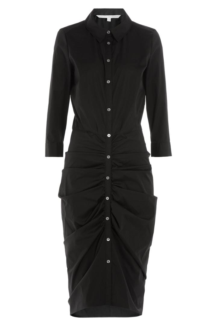 Veronica Beard Veronica Beard Capella Cotton Shirt Dress - Black