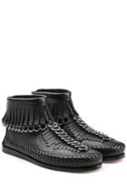 Alexander Wang Alexander Wang Leather Moccasin Ankle Boots