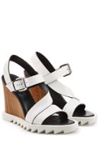 Jil Sander Jil Sander Leather Wedge Sandals With Lug Sole
