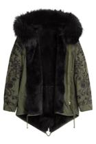 Barbed Barbed Cotton Parka With Raccoon Fur - Green
