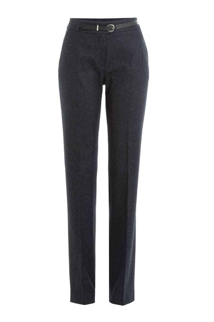 Hugo Hugo Straight Leg Pants With Virgin Wool And Silk