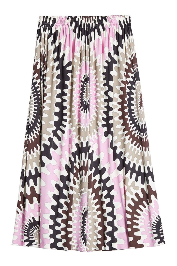Emilio Pucci Emilio Pucci Printed Maxi Skirt With Silk