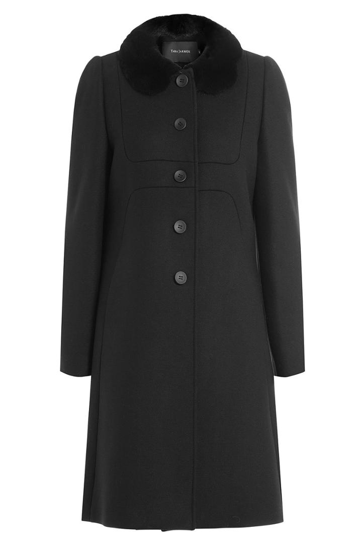 Tara Jarmon Tara Jarmon Coat With Contrast Round Collar