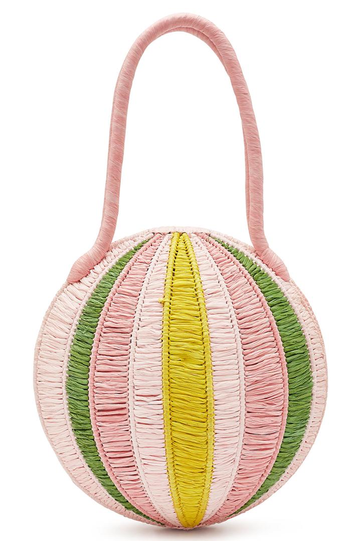 Sophie Anderson Sophie Anderson Raffia Basket Handbag With Leather