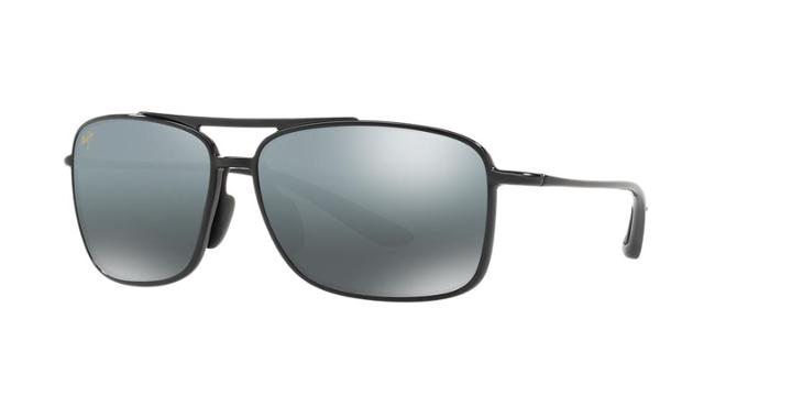 Maui Jim 437 Kaupo Gap 61 Black Rectangle Sunglasses