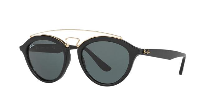 Ray-ban 53 Gatsby Ii Black Round Sunglasses - Rb4257