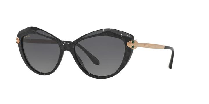 Bvlgari Bv8186kb 55 Black Square Sunglasses