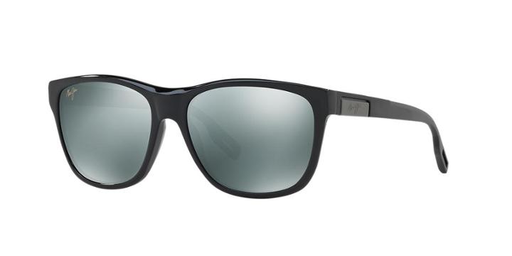 Maui Jim 734 Howzit 56 Black Rectangle Sunglasses