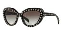 Prada Pr 31qs 57 Ornate Black Cat Sunglasses