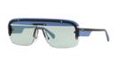 Prada Pr 15us 43 Blue Rectangle Sunglasses
