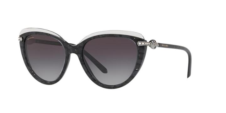 Bvlgari 55 Black Cat-eye Sunglasses - Bv8211b