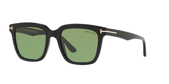 Tom Ford 53 Black Rectangle Sunglasses - Ft0646