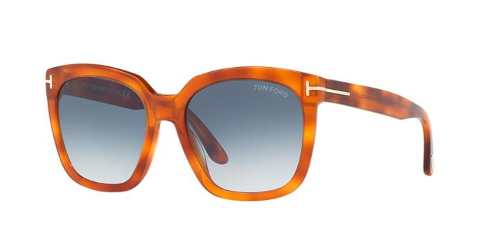 Tom Ford Amarra 55 Yellow Square Sunglasses - Ft0502