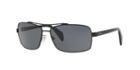 Prada Pr 55qs 63 Black Rectangle Sunglasses
