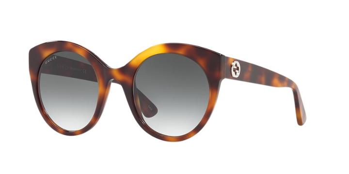Gucci Gg0028s 52 Tortoise Round Sunglasses