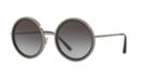 Dolce &amp; Gabbana 53 Gunmetal Round Sunglasses - Dg2211