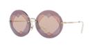 Miu Miu Mu 01ss 62 Purple Round Sunglasses